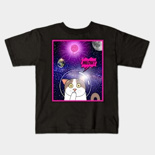 Cat in Space - In Space no one can here you meow? Kids T-Shirt